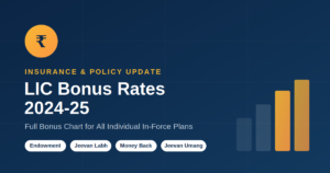 LIC Bonus Rates 2024-25